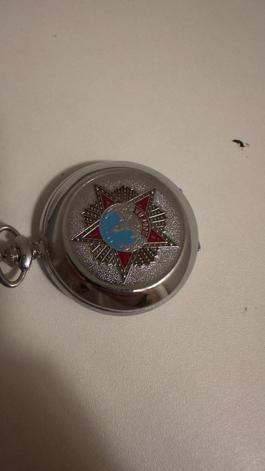 Vintage Zakhorloge molnija met Sovjet-symbool en ketting, Overige merken, Zakhorloge, Staal, Met ketting