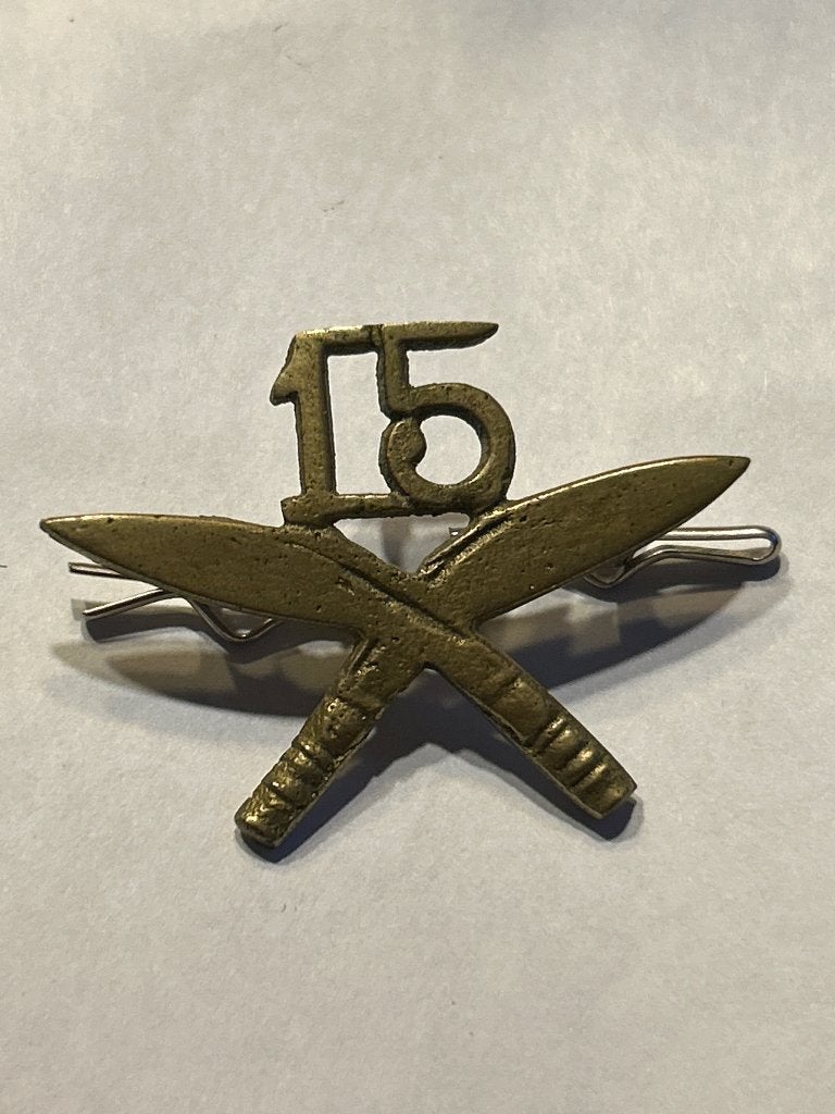 Origineel WW2 Gurkha Rifles Baretembleem – 15th Regiment, Verzenden, Landmacht, Engeland, Embleem of Badge