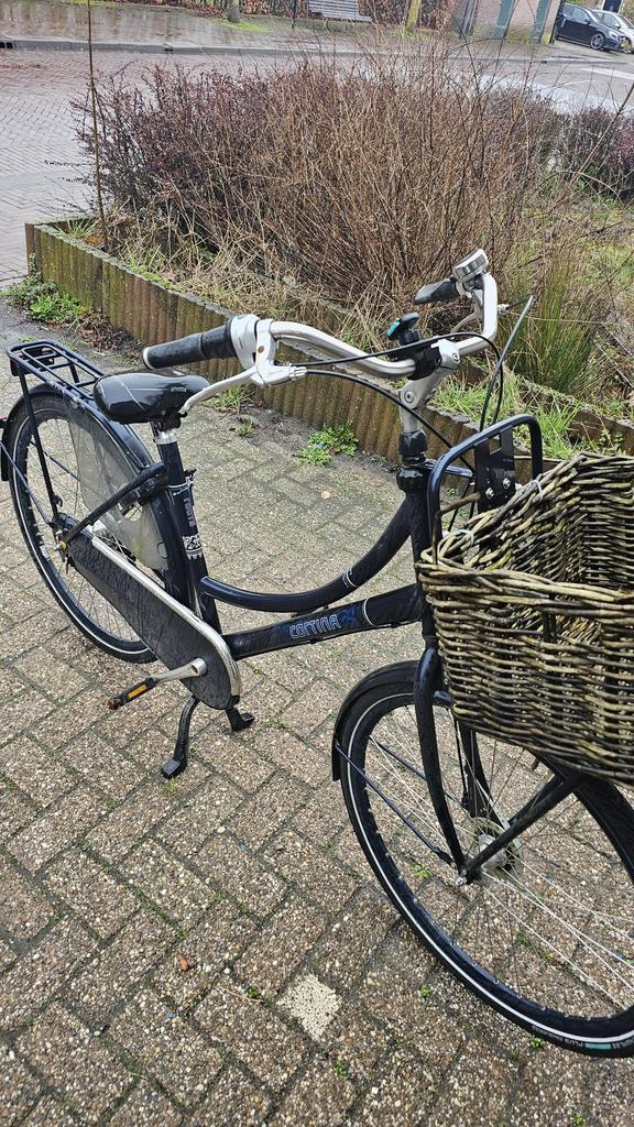 Cortina donker blauw omafiets, Ophalen, Versnellingen, 56 cm of meer, Zo goed als nieuw
