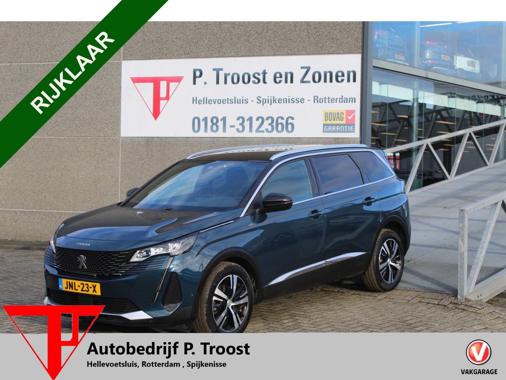 Peugeot 5008 1.2 PureTech GT-Line 7-zits Navigatie/18 Inch L, Auto's, Peugeot, 12 maanden, Gebruikt, 1199 cc, Blauw