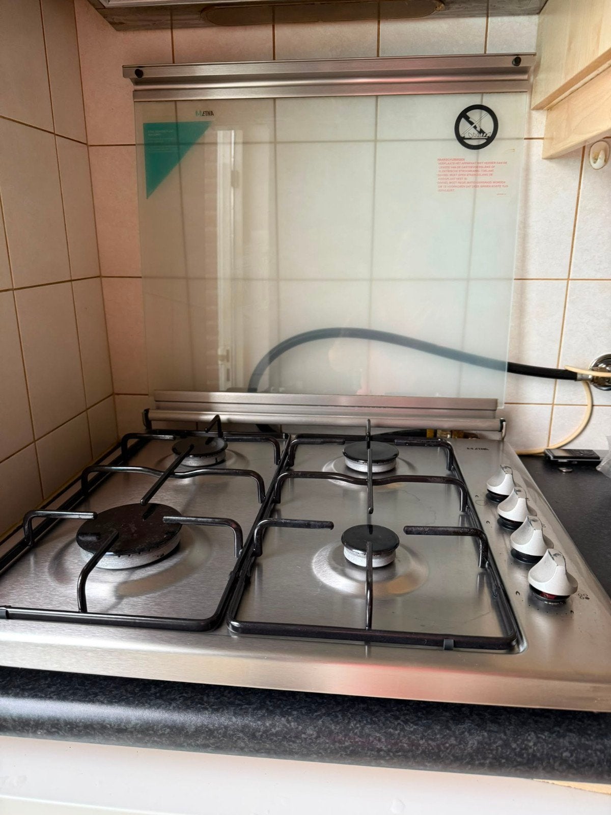 Kookplaat in nette staat, Witgoed en Apparatuur, Kookplaten, Ophalen, 4 kookzones, Zo goed als nieuw, Gas