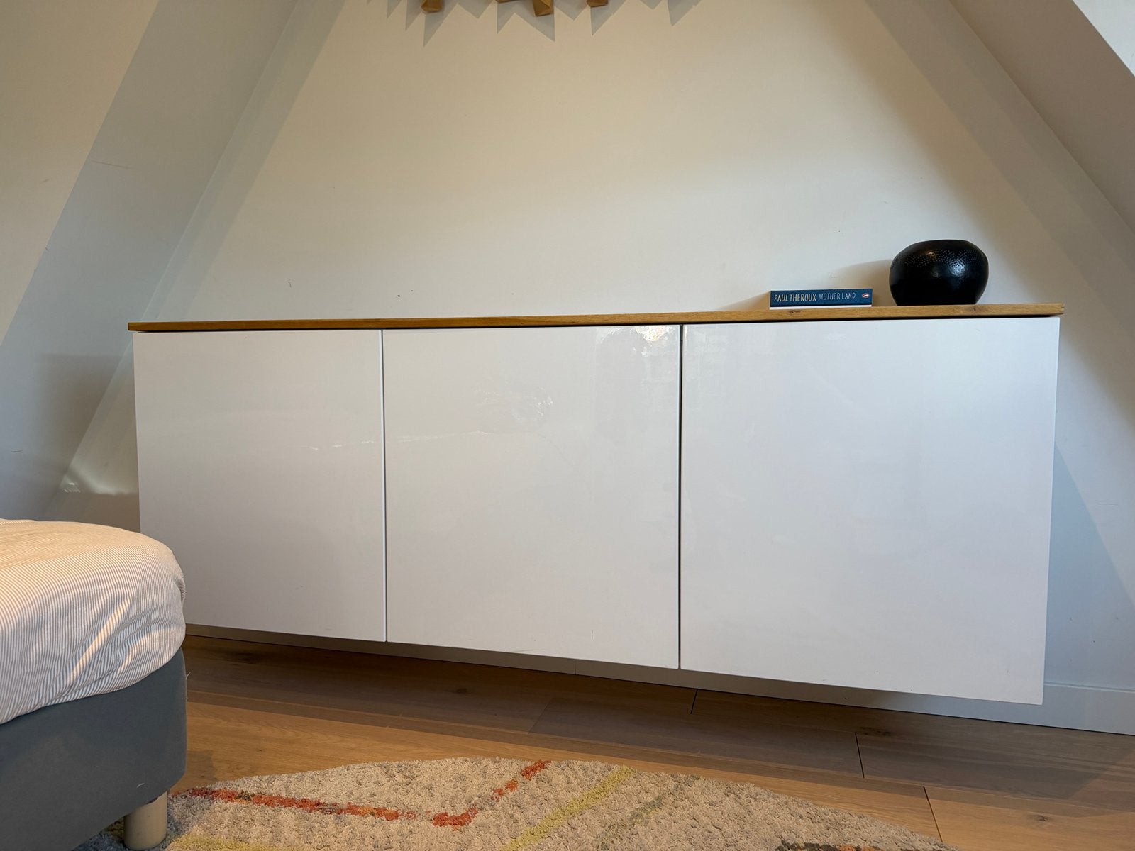 Ikea Besta dressoir wandkast eikenhout wit, Eikenhout, Zo goed als nieuw, 25 tot 50 cm, 50 tot 100 cm