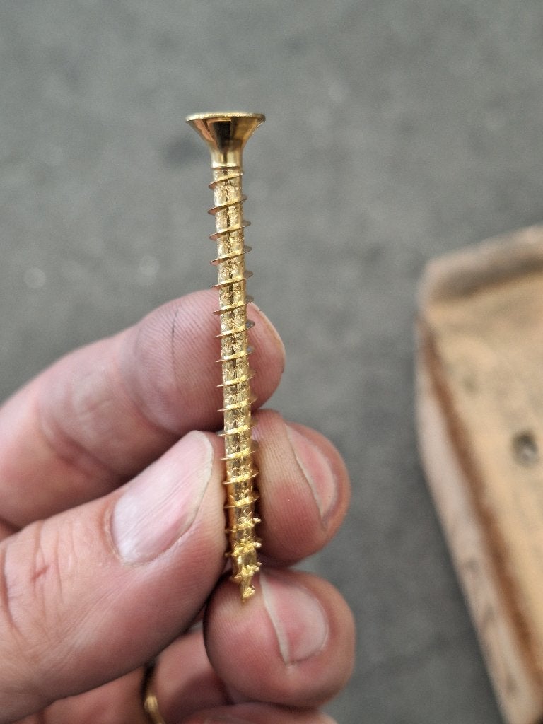 1500 Spax schroeven 5x60 vermessingt, Doe-het-zelf en Verbouw, Ophalen of Verzenden, Nieuw, 50 tot 100 mm, Schroeven