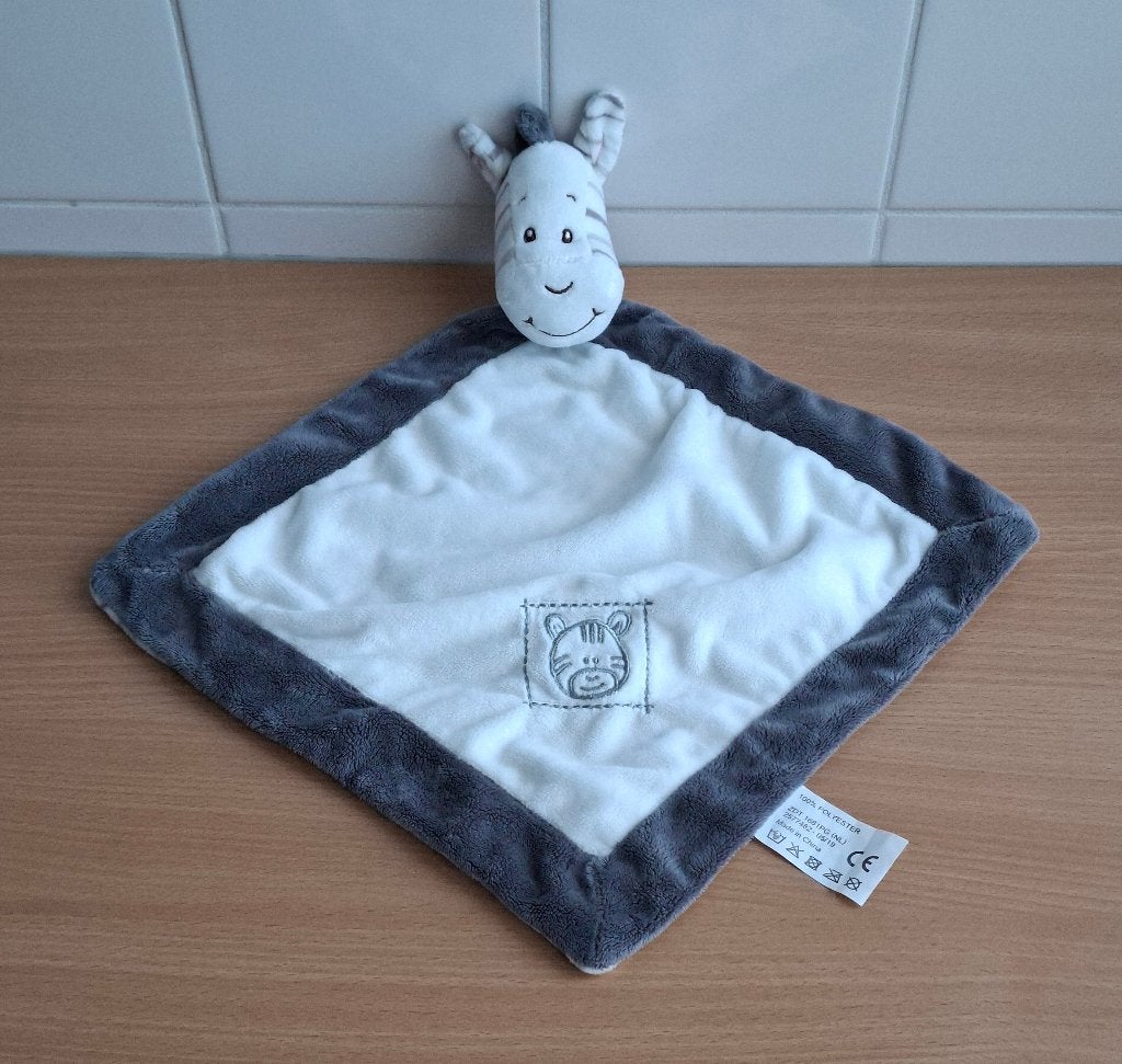 Knuffeldoekje Knuffel Action ZDT, ZD Trading Zebra Wit Grijs, Ophalen of Verzenden, Zo goed als nieuw, Wasbaar, Meerkleurig