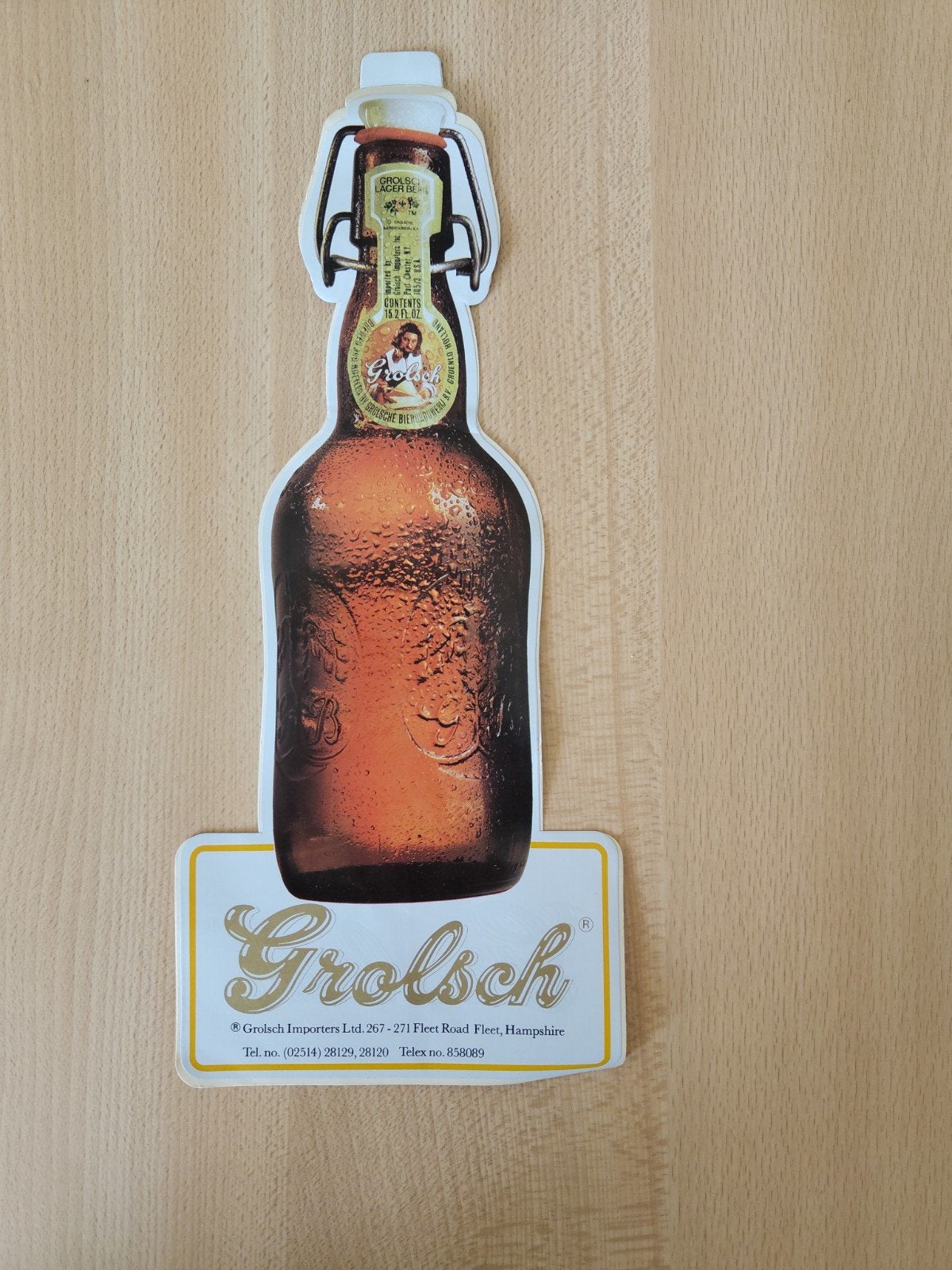 Grolsch Export sticker USA, Ophalen of Verzenden, Zo goed als nieuw, Grolsch