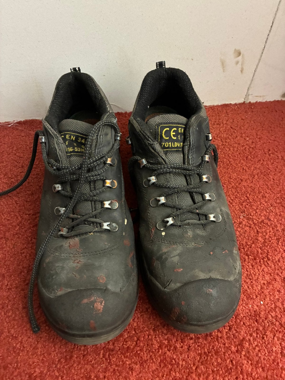 Gedragen Werkschoenen - Maat 42, Ophalen of Verzenden, Gedragen, Zwart, Werkschoenen