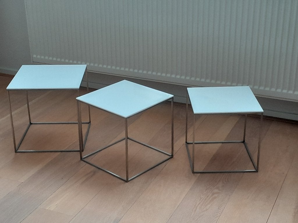 PK71 Nesting tables - Poul Kjaerholm - Fritz Hansen, Ophalen, Minder dan 55 cm, Zo goed als nieuw, Modern