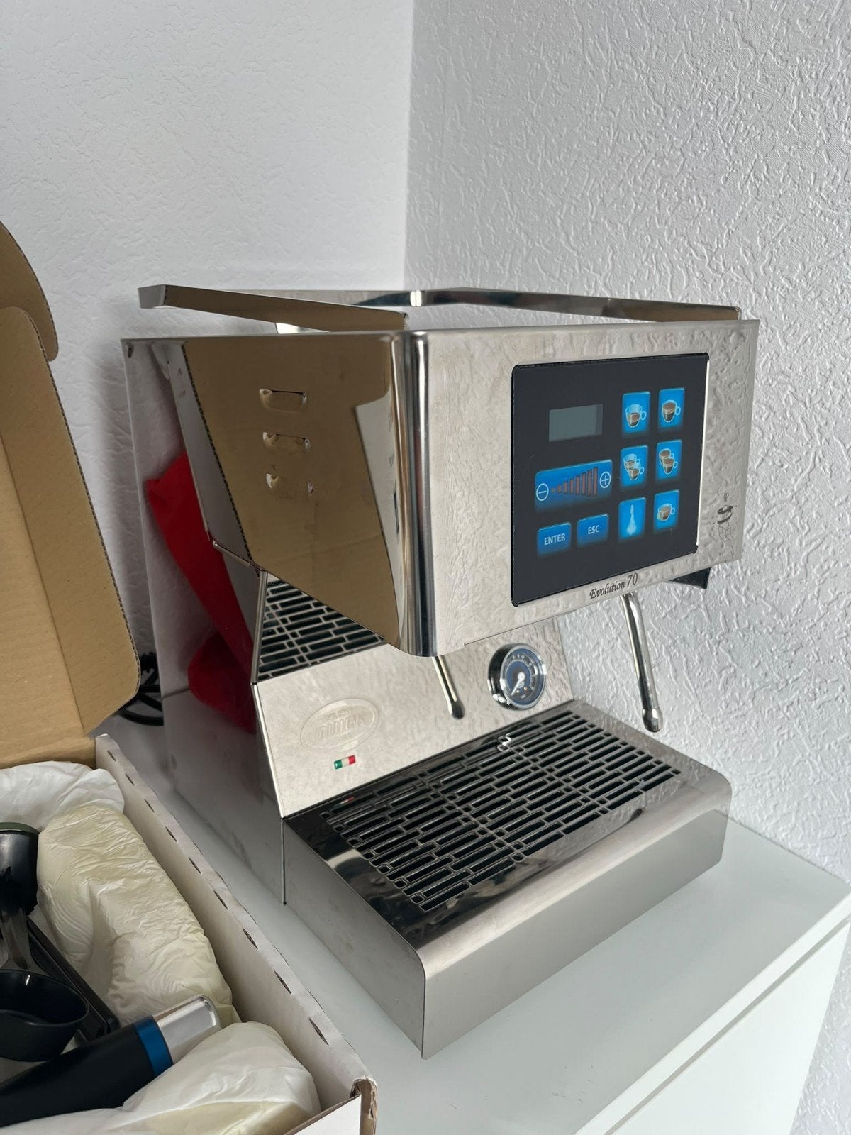 Quick Mill Evolution 70 Espressomachine - Zo goed als nieuw, Espresso apparaat, Zo goed als nieuw, 1 kopje, Gemalen koffie