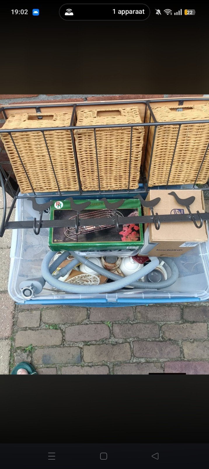 rommelmarkt spulletjes, Ophalen