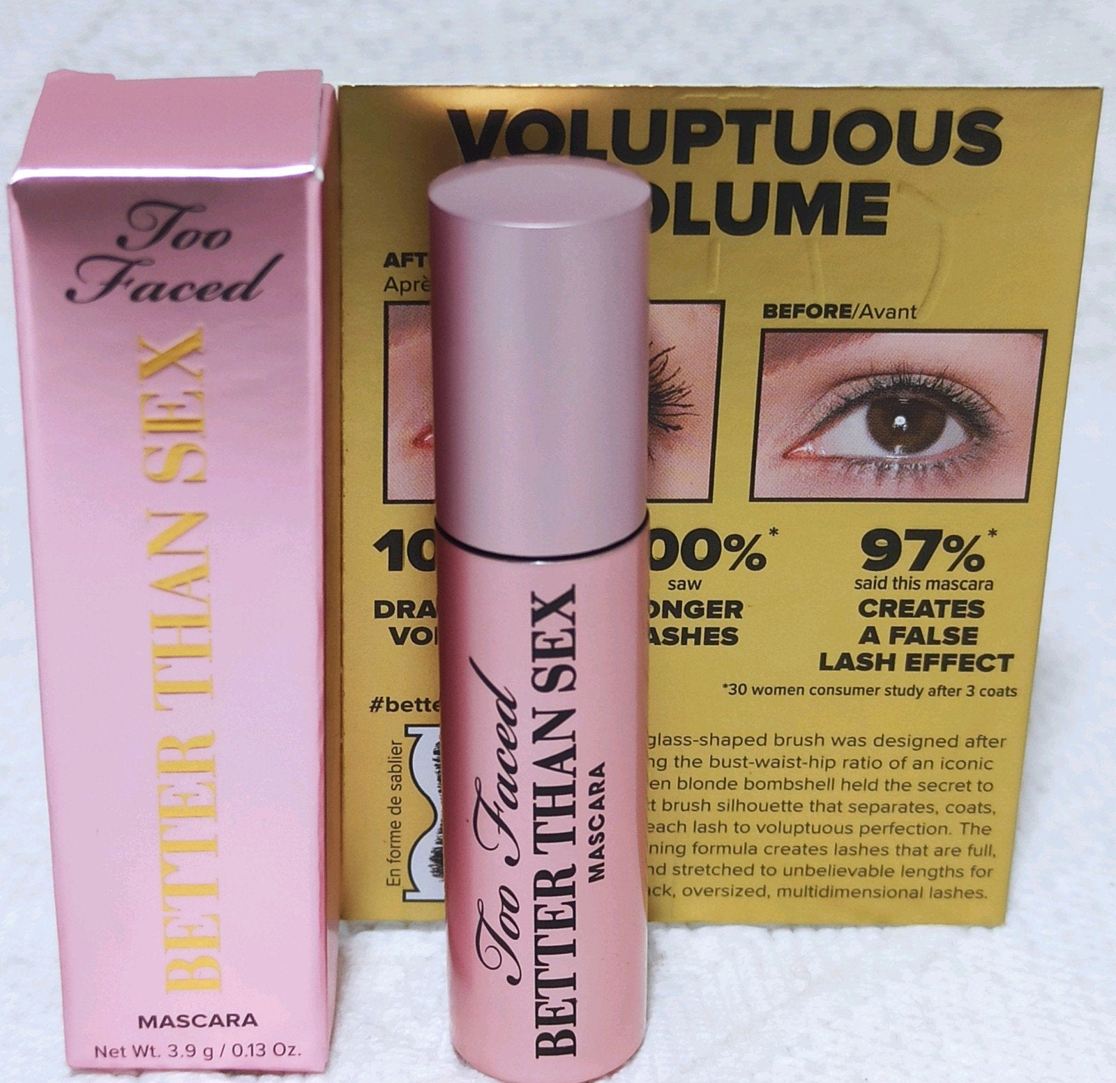 Too Faced Better Than Sex Mascara, Ogen, Verzenden, Zwart, Nieuw