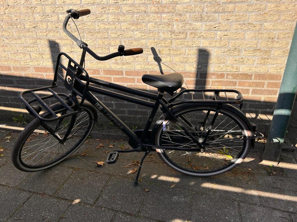 Cortina U4 Transportfiets - Zwart, Terugtraprem, Gebruikt, Versnellingen, 50 tot 53 cm