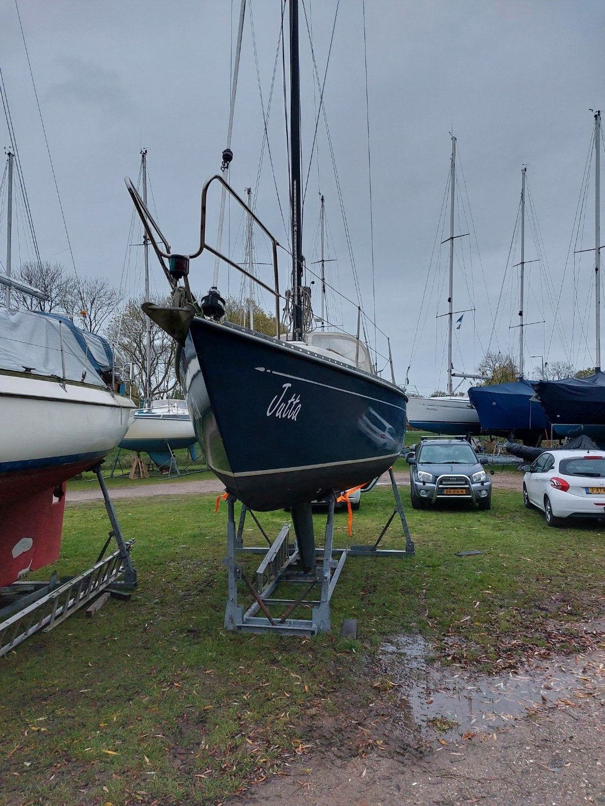 Bootbok voor kielboot, Ophalen, Gebruikt, Zeilboot