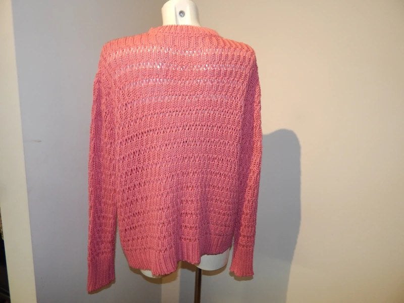 Anine Bing grof gebreide trui roze van kleur tijdloos casua, Maat 38/40 (M), Verzenden, Zo goed als nieuw, Roze