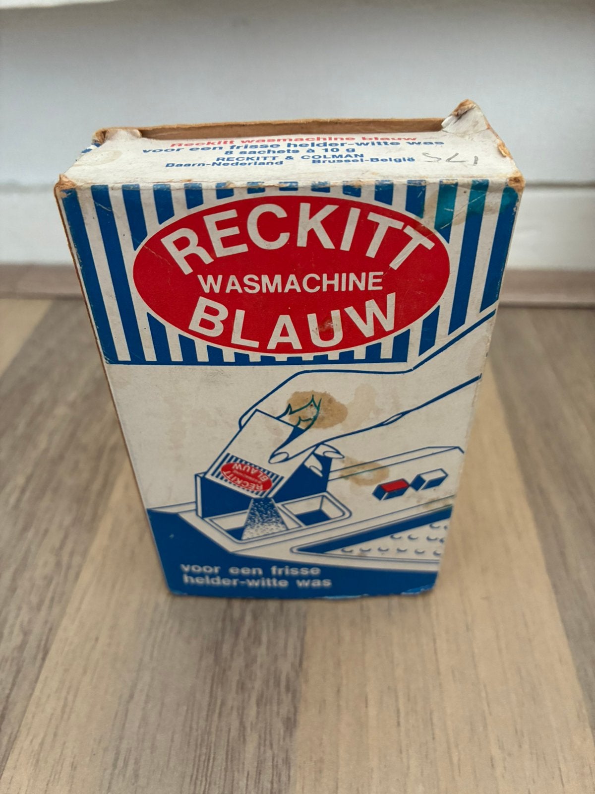 Reckitt blauw antieke verpakking, Ophalen of Verzenden