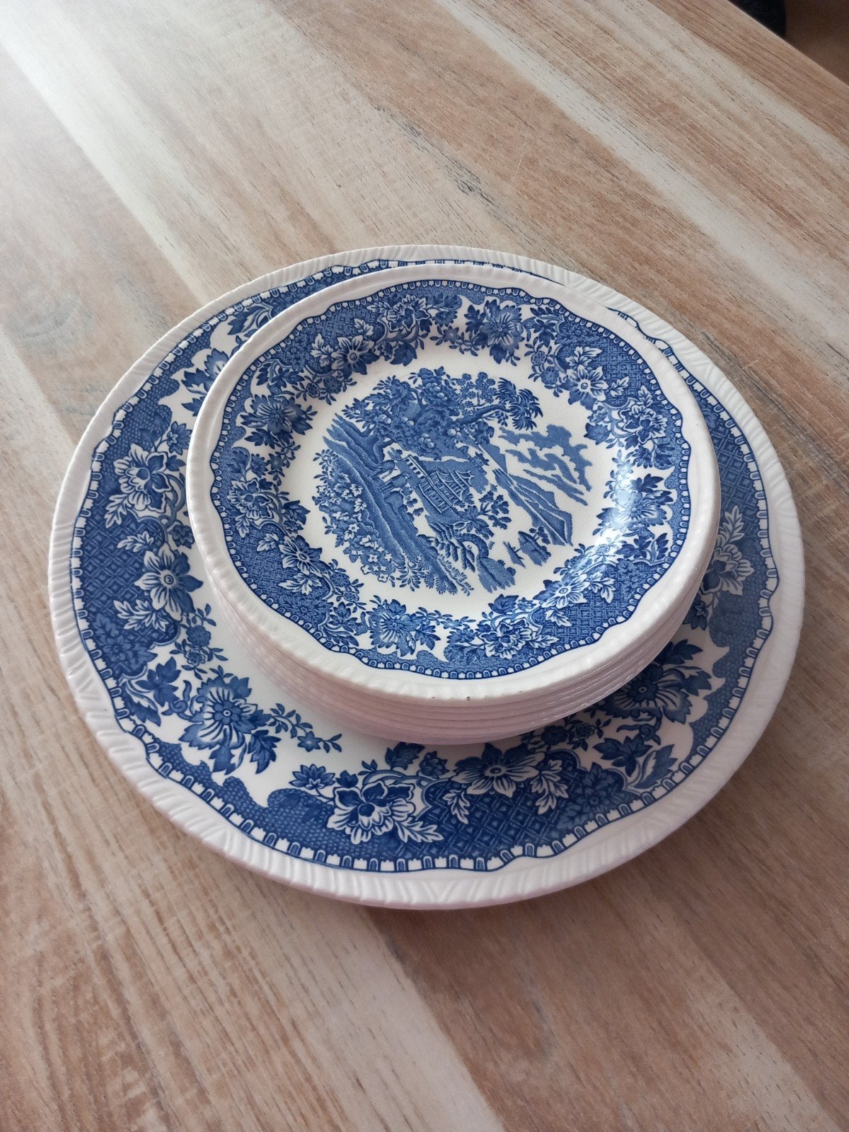 Woods Burslam "Seaforth" borden, Ophalen, Delftsblauw, Bord(en)