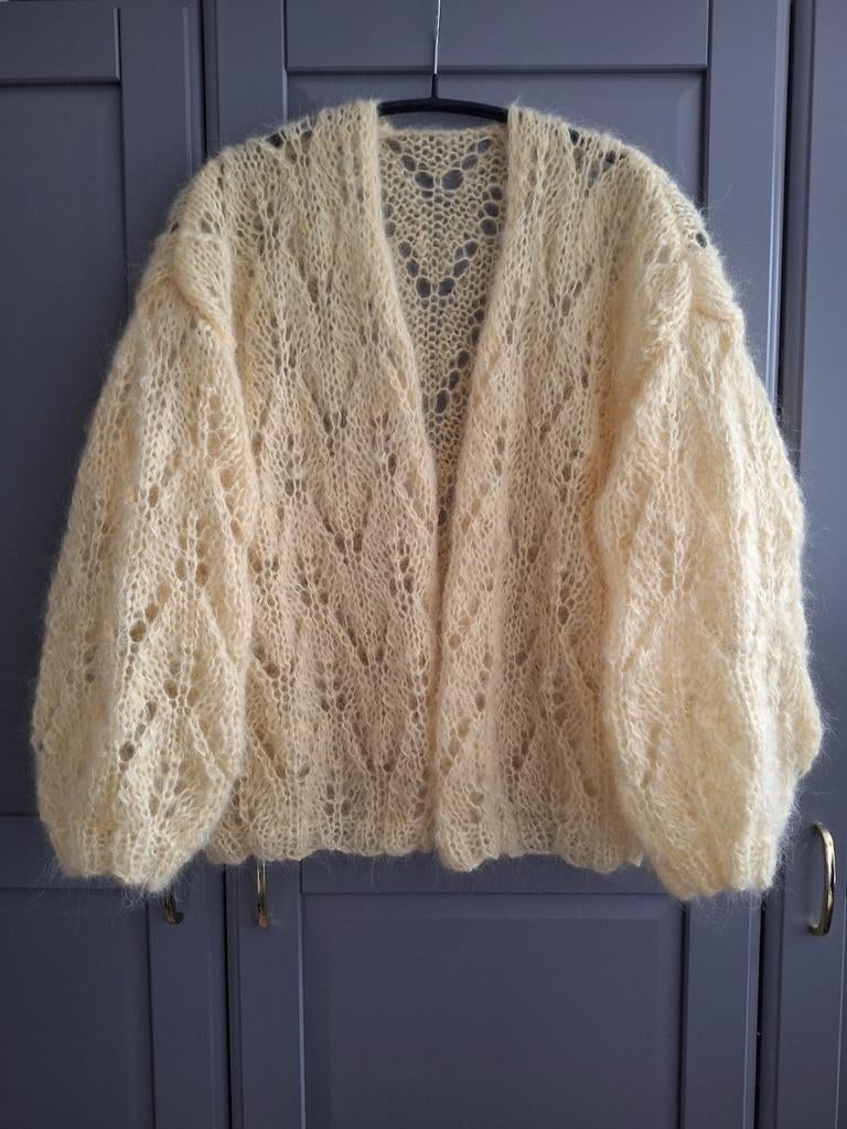 Nieuw handgemaakt mohair vest, een maat, Geel, Maat 42/44 (L), Nieuw, Ophalen of Verzenden