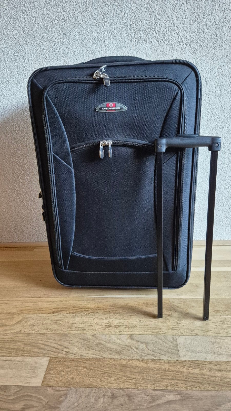 Enrico Benetti koffer met defecte handgreep, Overige materialen, Gebruikt, 35 tot 45 cm, Wieltjes