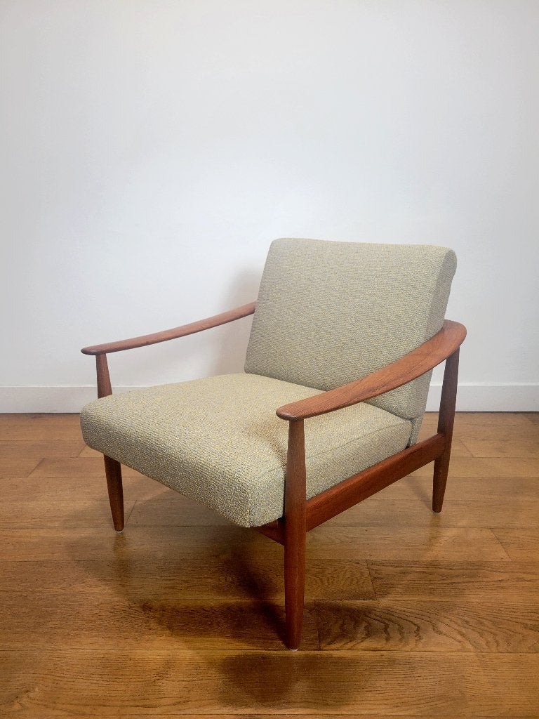 Vintage fauteuil in teak van Carl Straub, 1960, Huis en Inrichting, Fauteuils, Ophalen, Vintage design, Mid Centruy Modern, Deens design