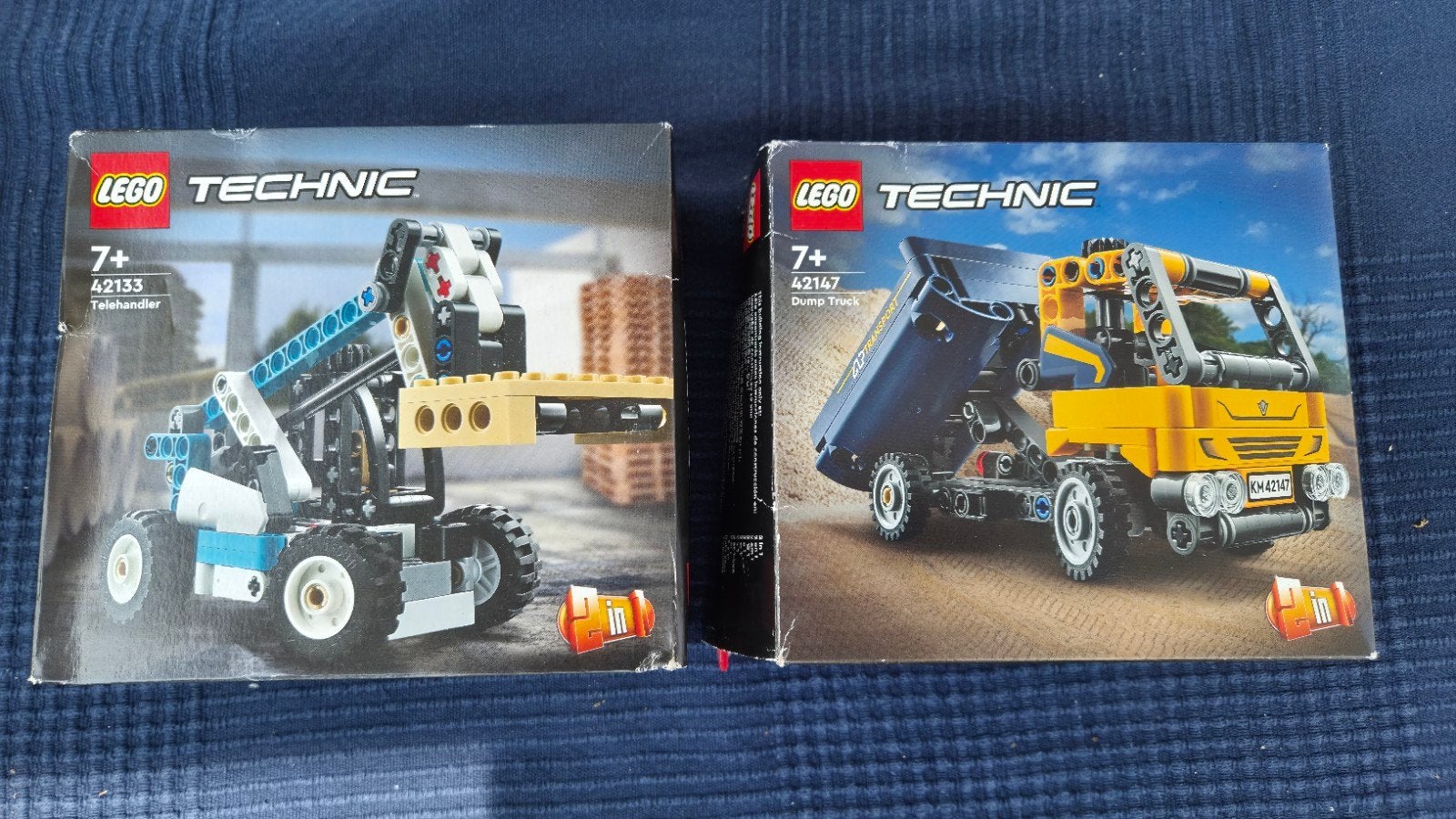 LEGO Technic 42133 Telehandler & 42147 Kiepwagen - Gebruikt, Ophalen of Verzenden, Gebruikt, Overige merken
