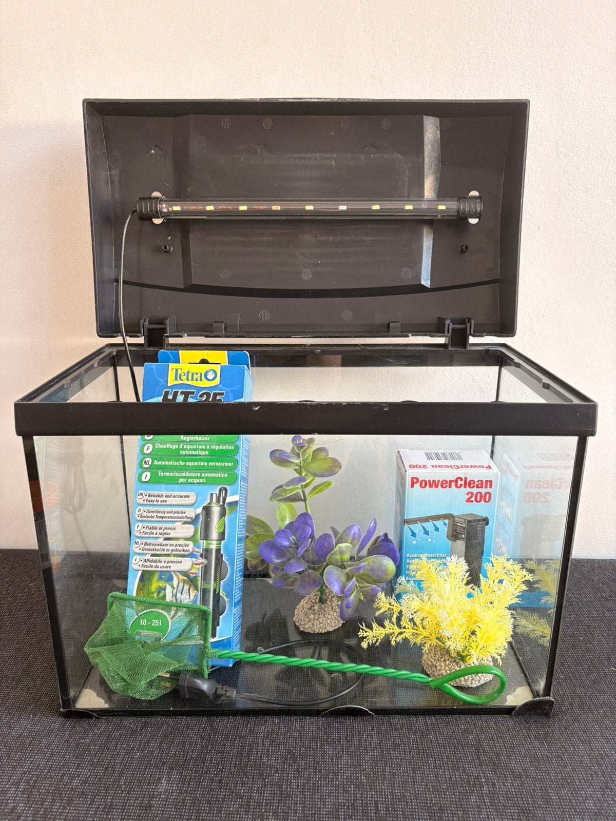 Aquarium met accessoires, Dieren en Toebehoren, Gebruikt, Verwarming, Overige typen, Ophalen of Verzenden