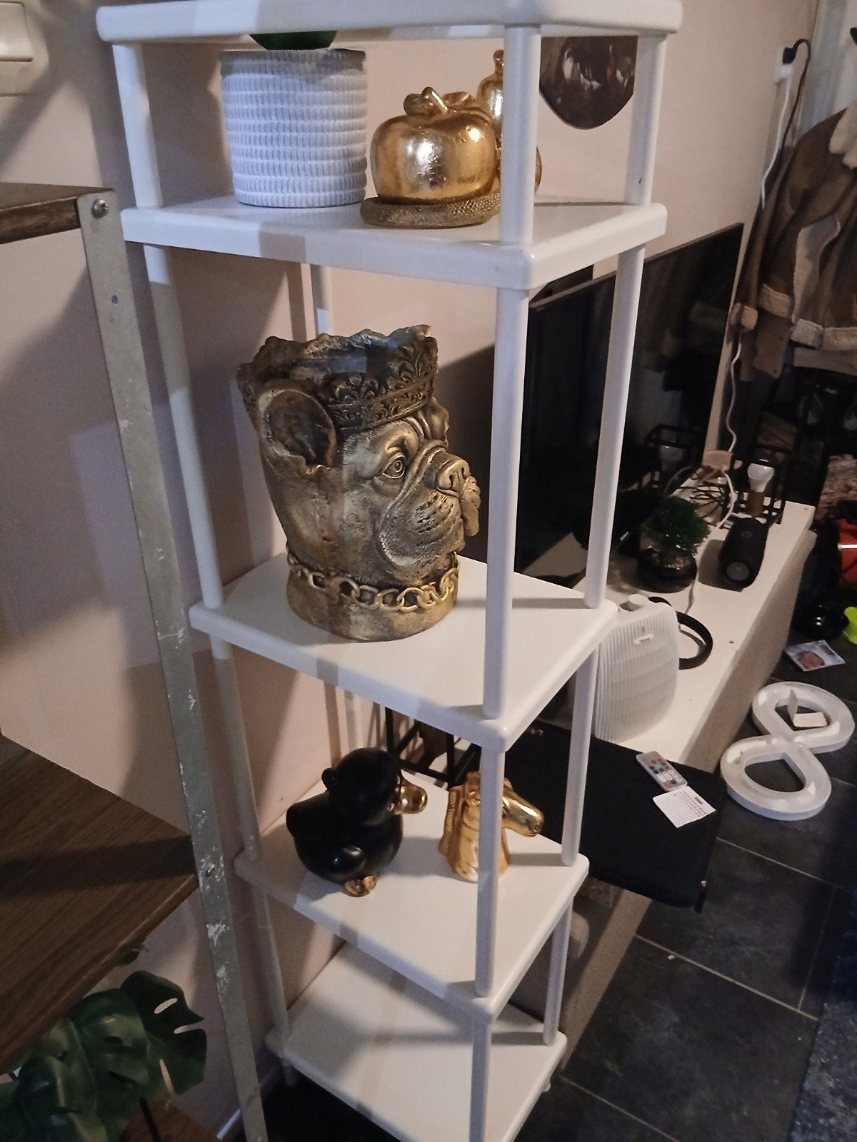 Wit stellingkastje met 5 planken, Huis en Inrichting, Ophalen, Gebruikt