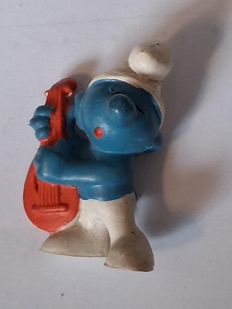 Smurf met luit, Verzamelen, Smurfen, Ophalen of Verzenden, Zo goed als nieuw