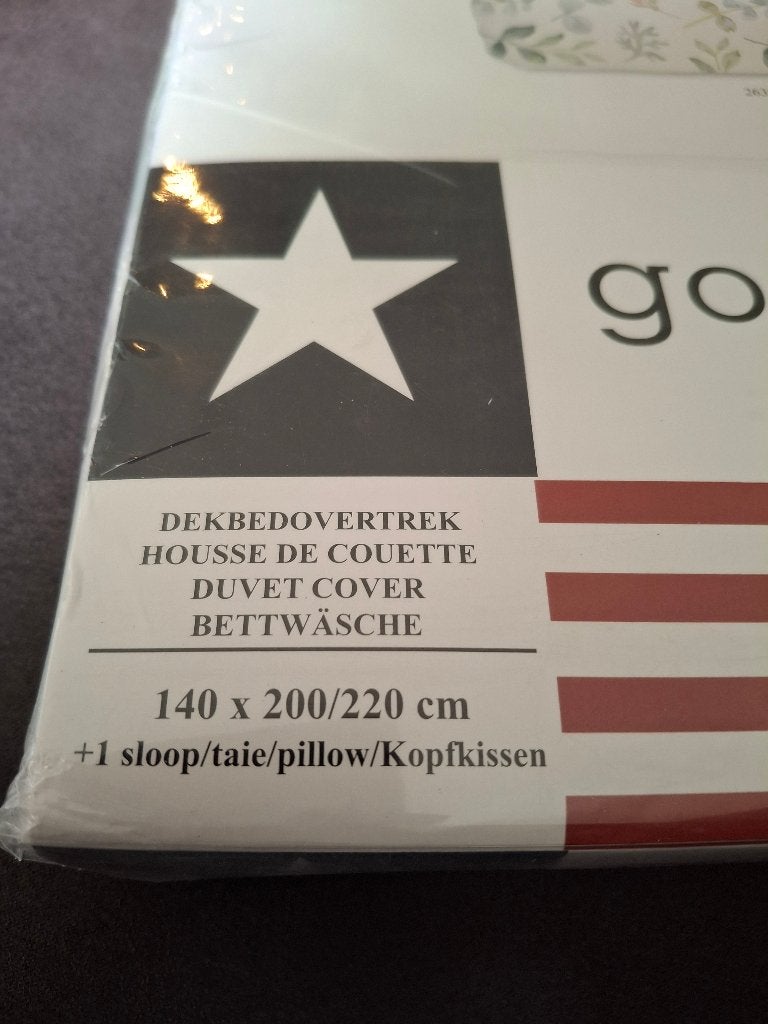 Dekbedovertrek bloem nieuw, Dekbedovertrek, Nieuw, Ophalen of Verzenden, Overige kleuren