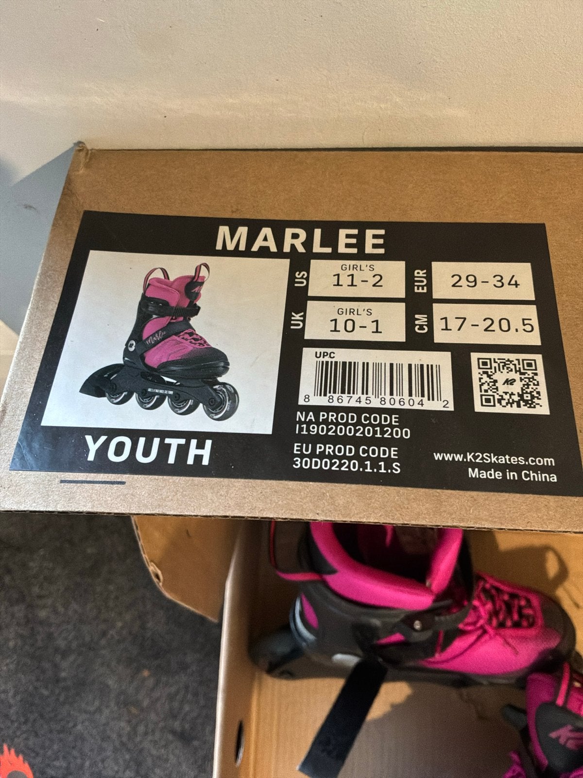K2 Marlee Skates - Verstelbare rolschaatsen voor jeugd roze, Sport en Fitness, Schaatsen, Ophalen, Gebruikt, Overige typen, Overige merken