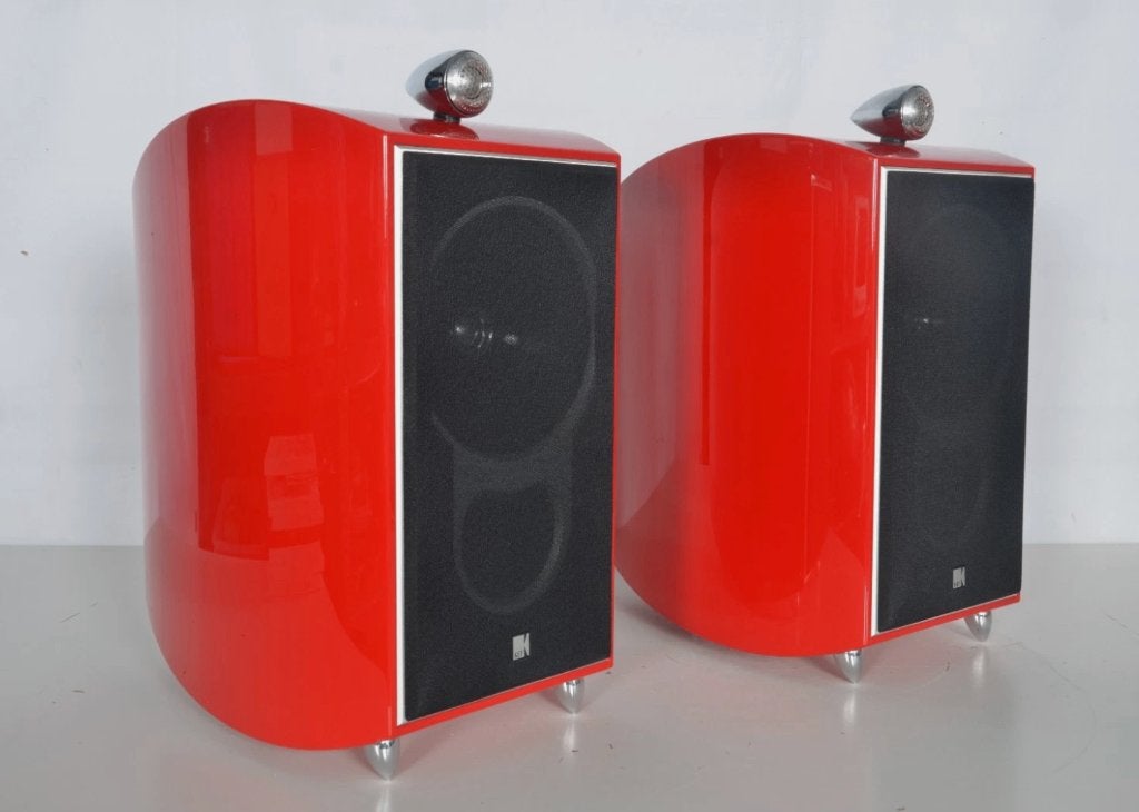 KEF XQ1 Bookshelf Speakers | Gloss Red | Nette Staat