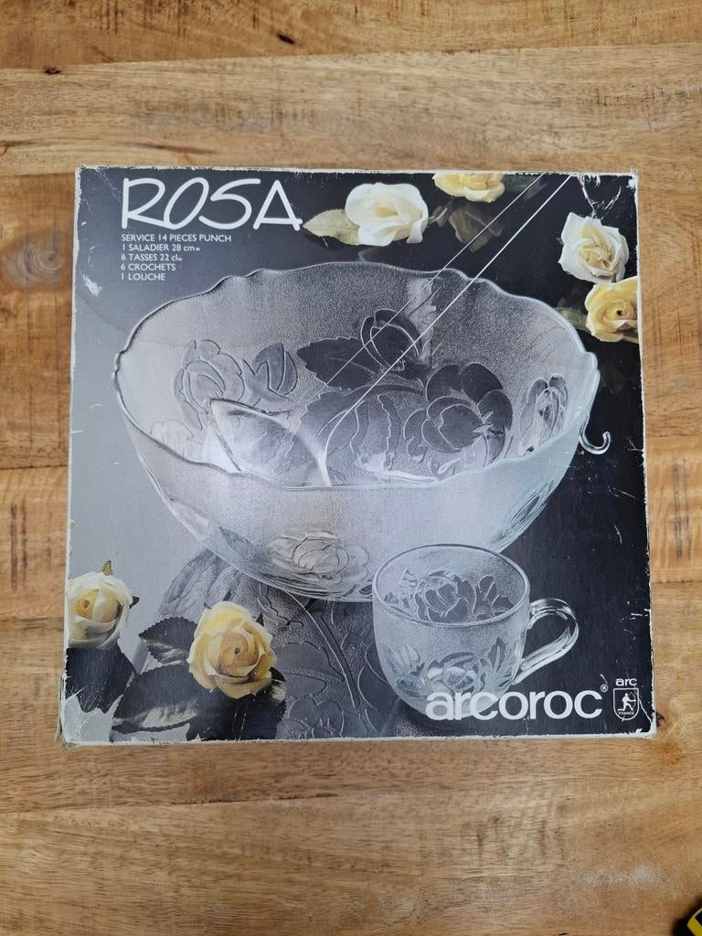 Punch set van Rosa, Huis en Inrichting, Keuken | Servies, Ophalen of Verzenden, Glas, Overige stijlen, Glas of Glazen