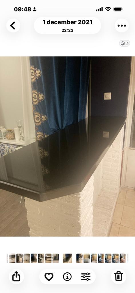 Zwart Graniet (Gepolijst, Zwart, Ophalen of Verzenden, Zo goed als nieuw, Minder dan 100 cm