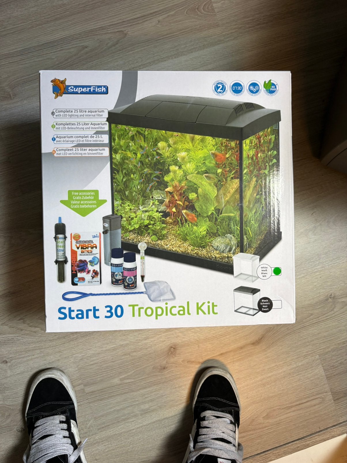 Aqarium 25 liter, Dieren en Toebehoren, Ophalen, Gebruikt, Leeg aquarium, Inclusief deksel