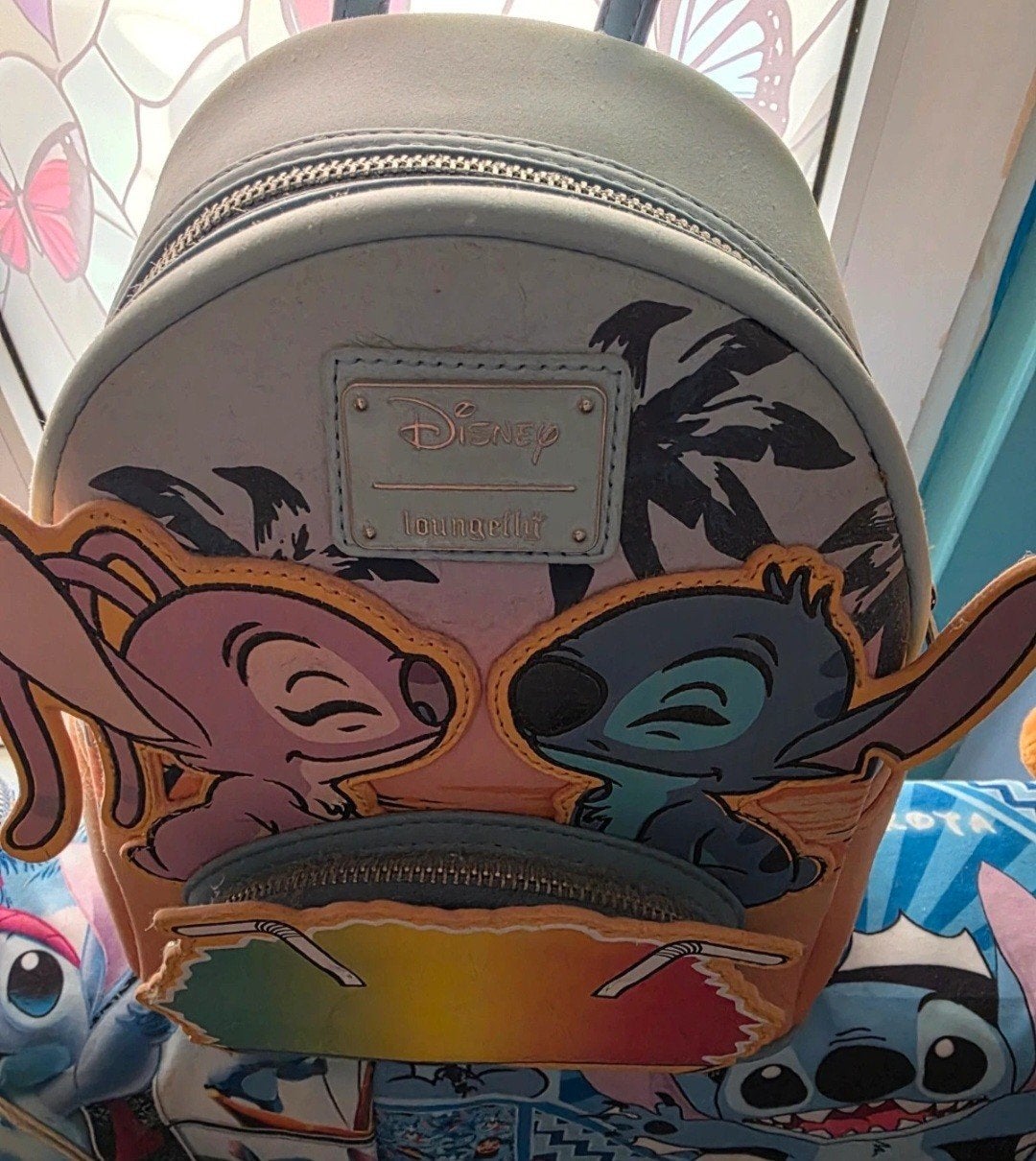 loungefly stitch en angel, Ophalen of Verzenden, Zo goed als nieuw, Loungefly