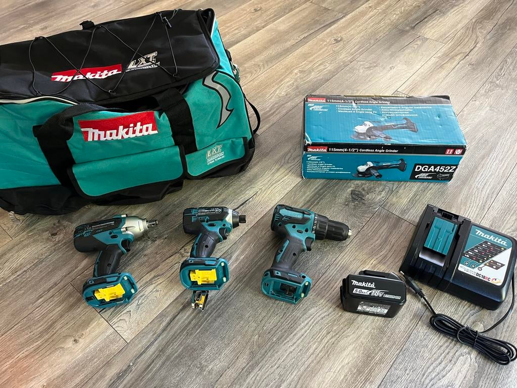 Makita LXT 18V Gereedschap Set: Boormachines, Slagmoersleute, Variabele snelheid, Nieuw, Ophalen of Verzenden, Boor- en Schroefmachine