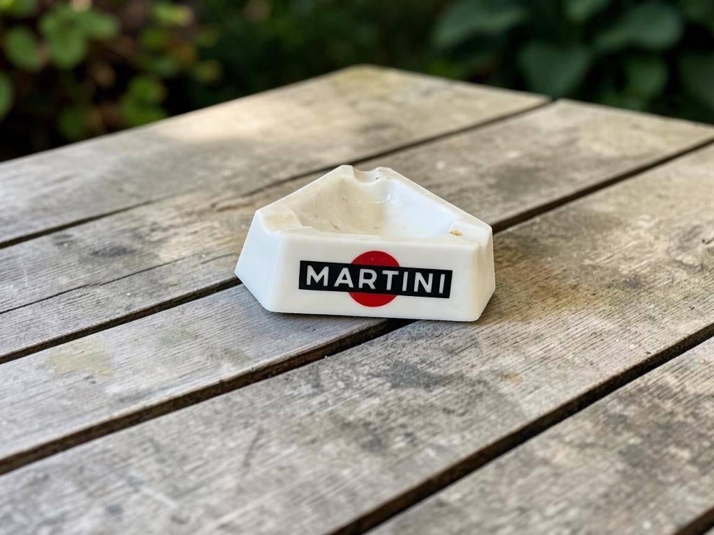vintage driezijdige asbak MARTINI, Verzamelen, Rookartikelen, Aanstekers en Luciferdoosjes, Ophalen, Zo goed als nieuw, Asbak