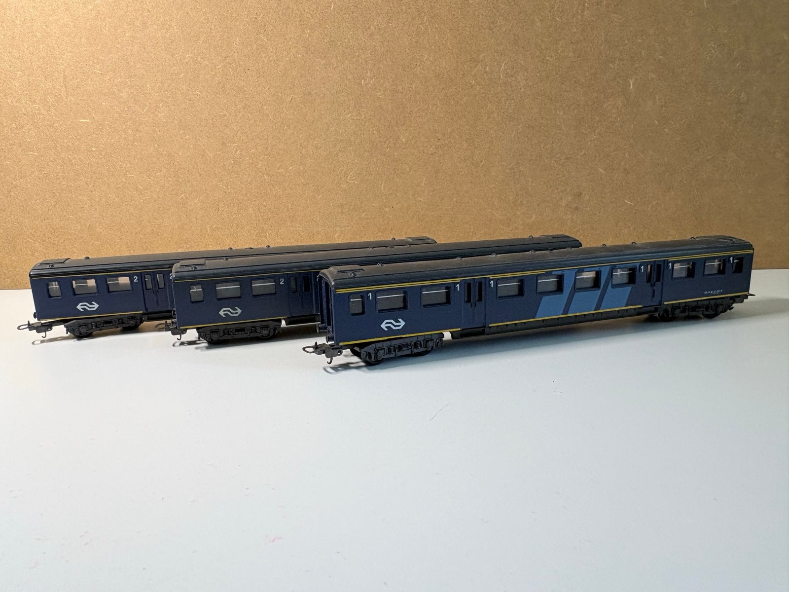 Lima H0 NS rijtuigen blauw, Ophalen, Gebruikt, Gelijkstroom, Wagon