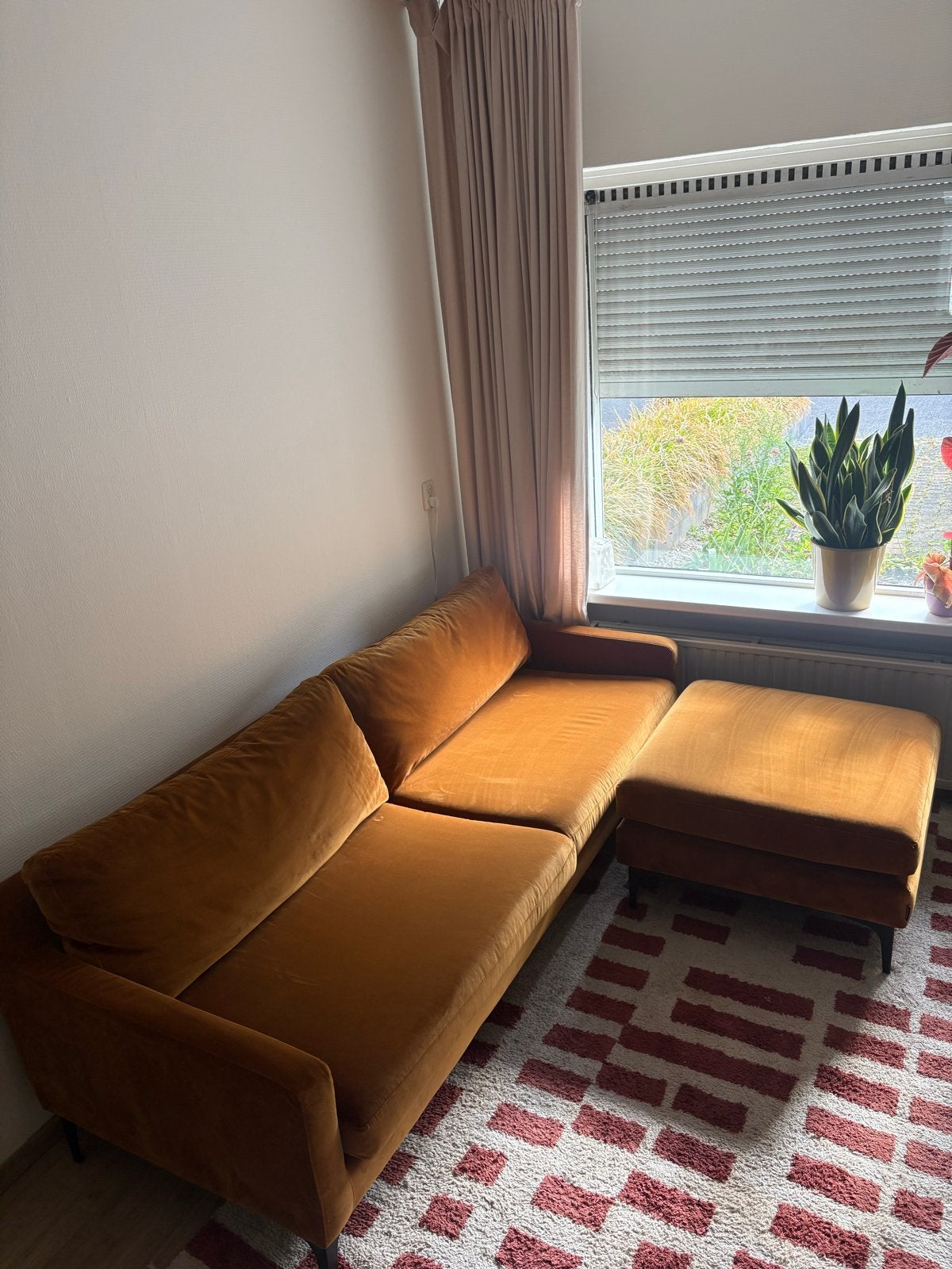 Okergele bank - Sofacompany Astha, Gebruikt, Driepersoons, 75 tot 100 cm, Ophalen of Verzenden