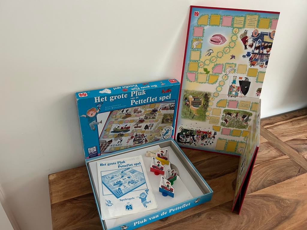 Het grote Pluk van de Petteflet spel, Hobby en Vrije tijd, Gezelschapsspellen | Bordspellen, Drie of vier spelers, Ophalen of Verzenden