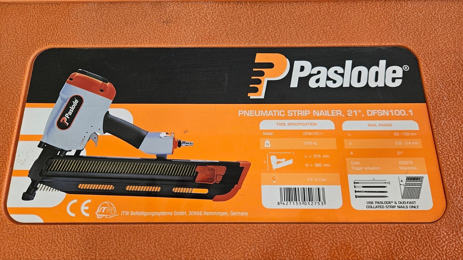 Paslode DFSN100.1, Ophalen, Zo goed als nieuw, Mdf, Plinten