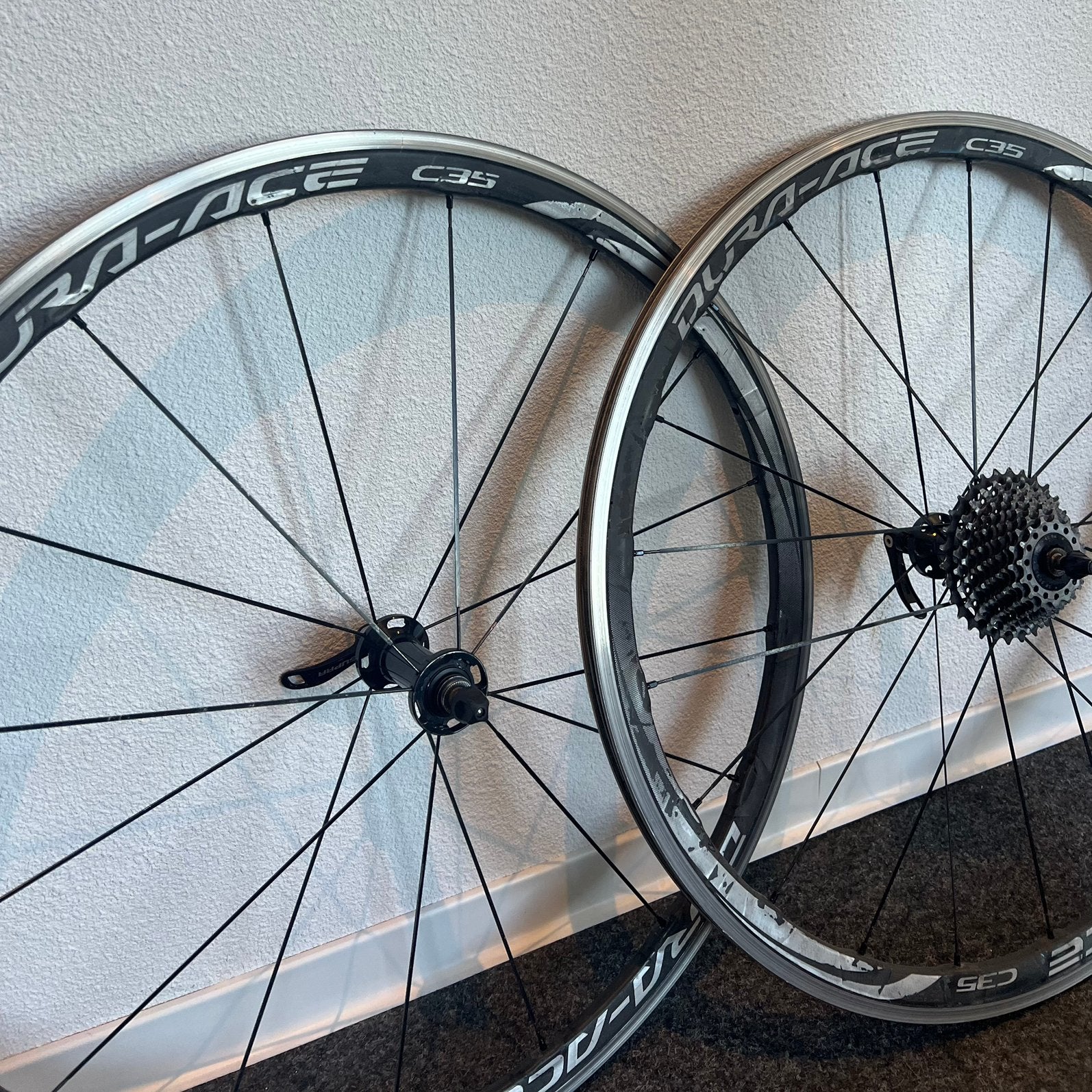 Shimano Dura-Ace 9000 C35 Carbon/Alu Clincher (11-speed), Ophalen, Zo goed als nieuw, Remmen, Carbon