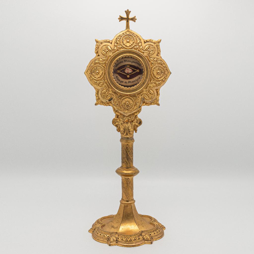 Reliekhouder, heilige Margaretha van Antiochië, Antiek en Kunst, Ophalen of Verzenden