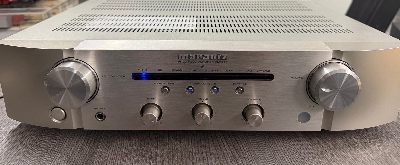 Marantz PM6007 Versterker(Zilver) – Getest & Nieuwstaat!, Marantz, Ophalen of Verzenden, Zo goed als nieuw, 60 tot 120 watt