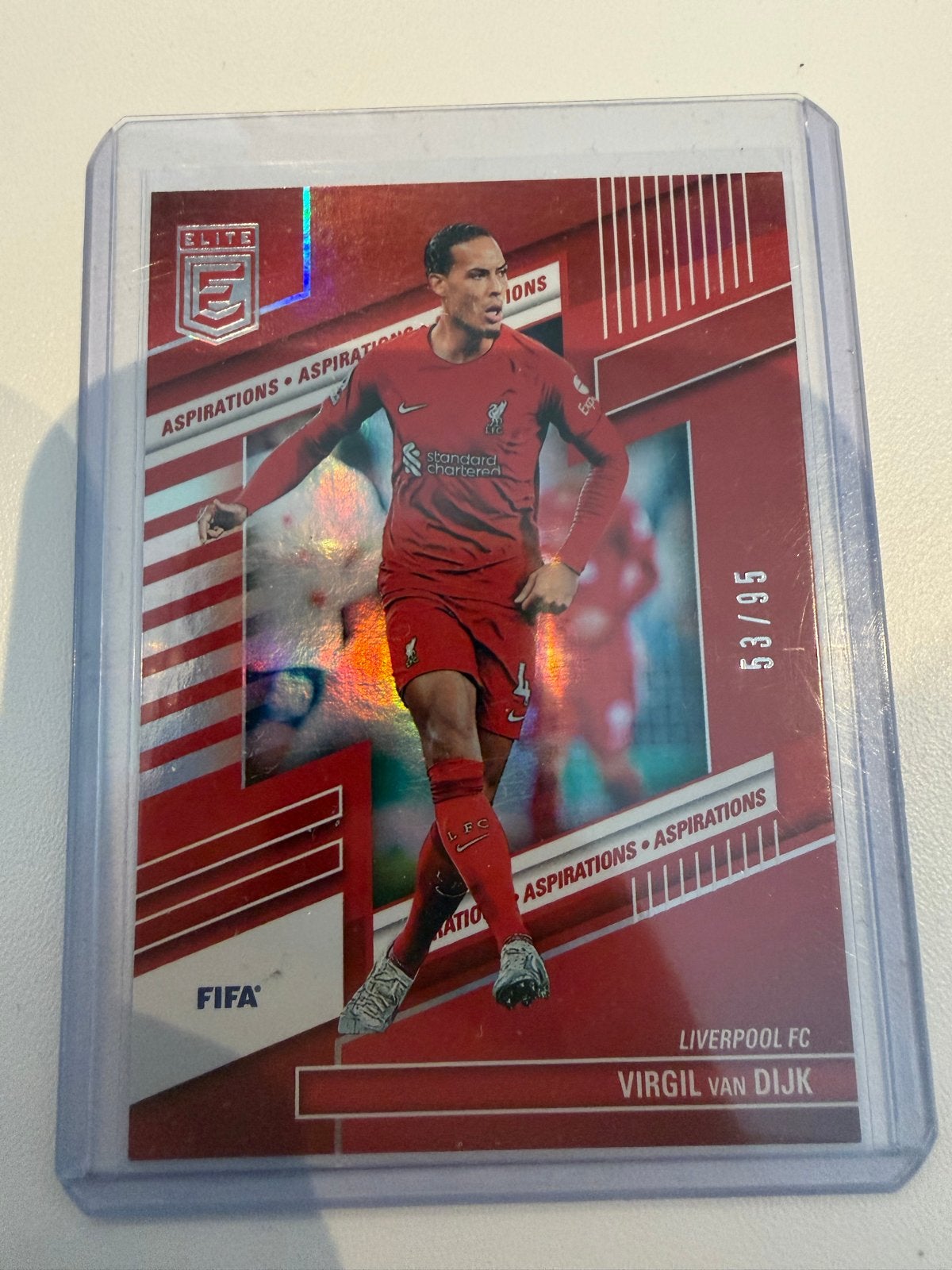 Virgil van Dijk Panini Elite Liverpool Kaart /95 Zeldzaam, Ophalen of Verzenden, Zo goed als nieuw, Plaatje