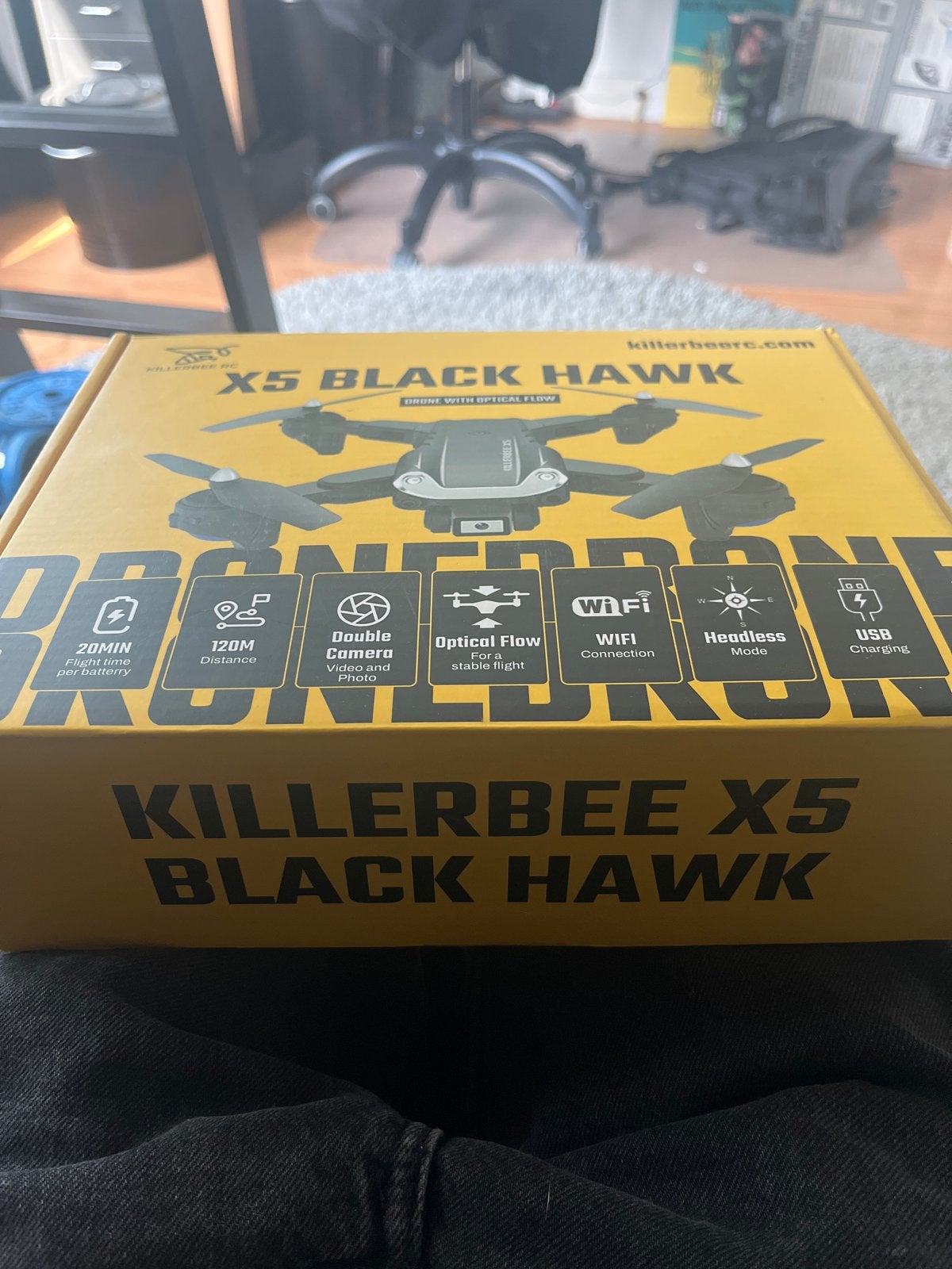 Killerbee X5 Black Hawk Drone met HD camera en 2 accu's, Cameradrone, Overige merken, Nieuw, Ophalen of Verzenden