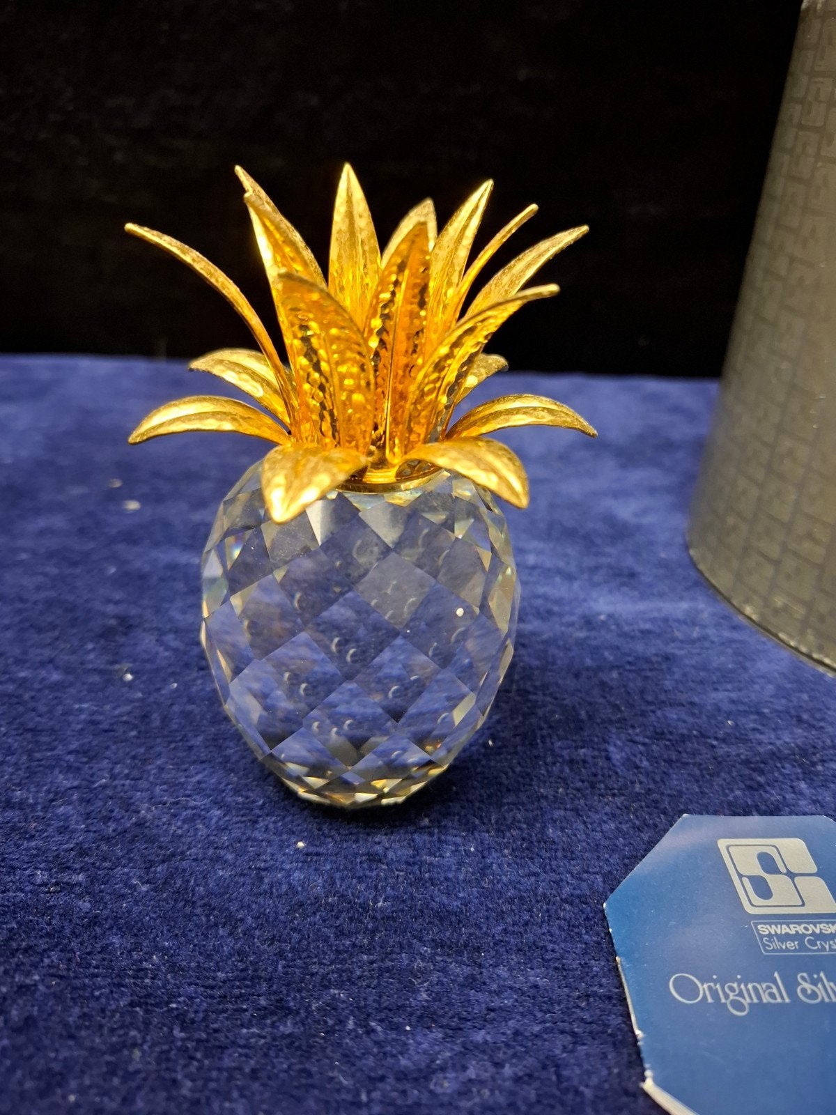 Swarovski Ananas Kandelaar - Kristal en Goudkleurig, Overige merken, Ophalen of Verzenden, Kandelaar, Goud