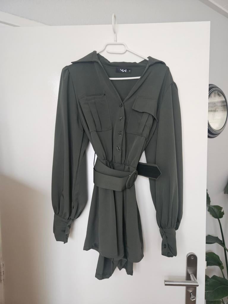 Most Wanted Playsuit Groen Maat M, Kleding | Dames, Jurken, Zo goed als nieuw, Maat 38/40 (M), Groen, Boven de knie, Ophalen of Verzenden