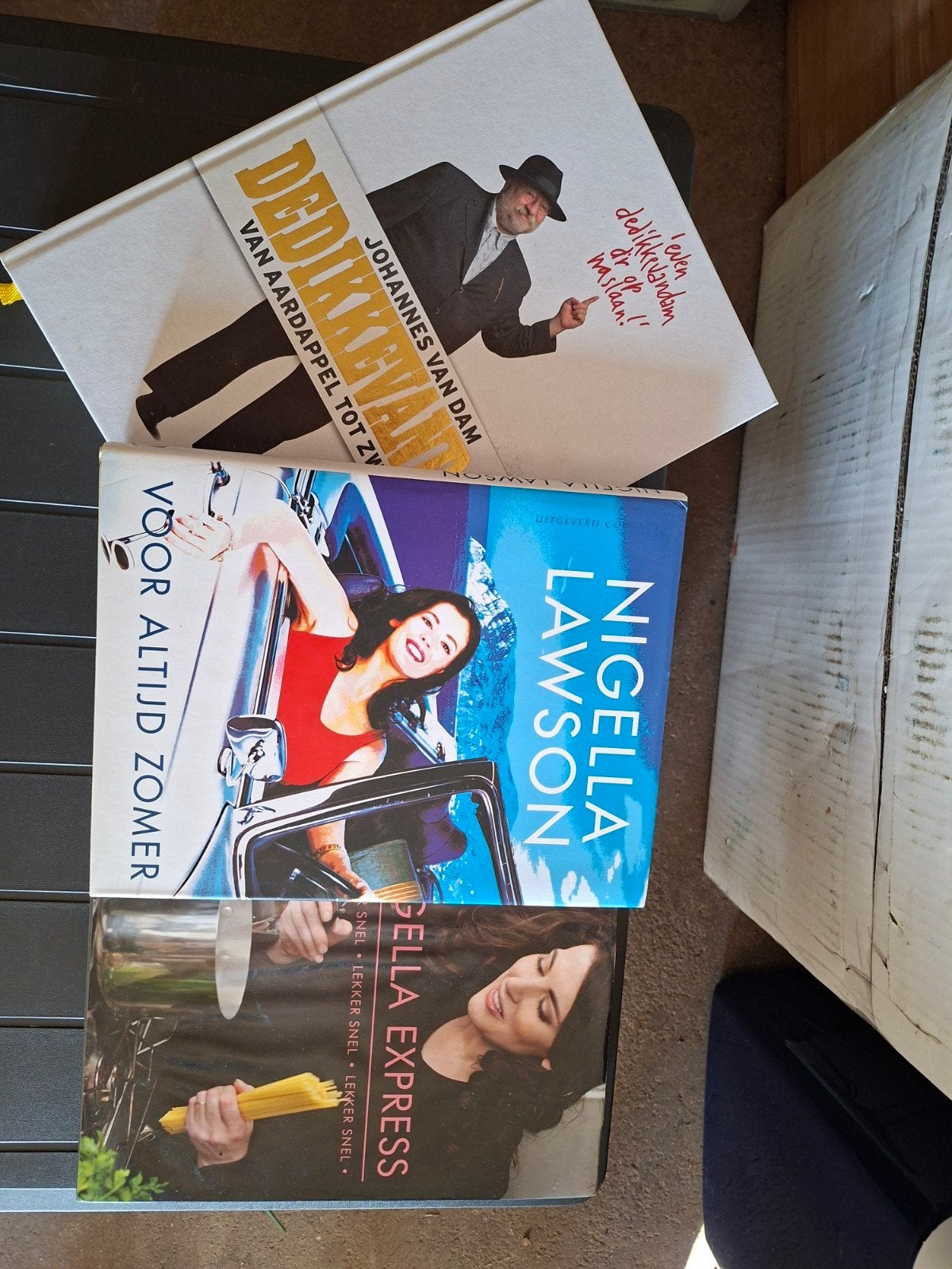 Kookboeken: Johannes van Dam & Nigella Lawson (3 stuks), Ophalen of Verzenden, Gelezen, Johannes van Dam, Nigella Lawson