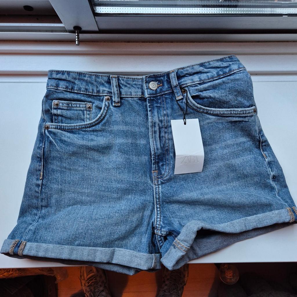 Nieuwe Zara denim shorts - Maat 38, Kleding | Dames, Broeken en Pantalons, Maat 38/40 (M), Kort, Blauw, Zara