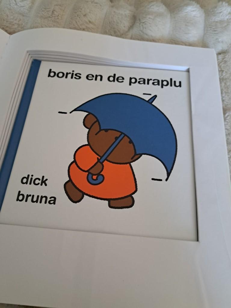 Boek Boris en de paraplu schetsboek Dick Bruna nijntje, Ophalen of Verzenden, Zo goed als nieuw, Dick bruna
