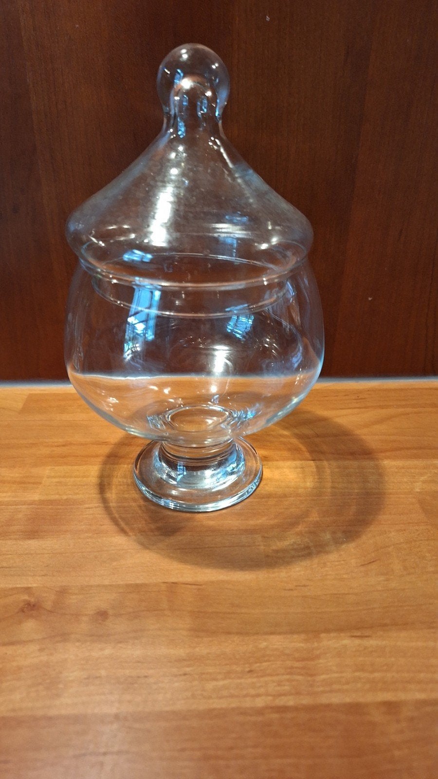 Glazen snoeppot met deksel - Vintage, Ophalen of Verzenden, Gebruikt, Glas, Vintage